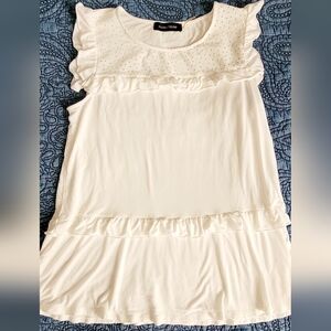 Ivanka Trump Textured White Top Size M